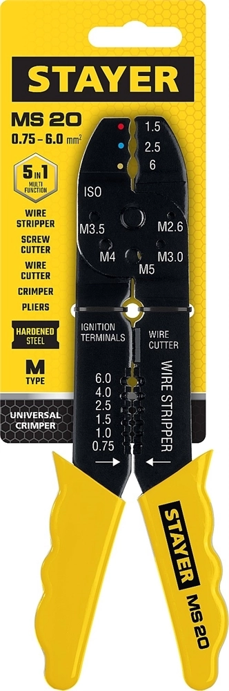 STAYER  MS-20, 0.75 - 6 мм2, многофункциональный стриппер, Professional (2265-21) 2265-21_z01