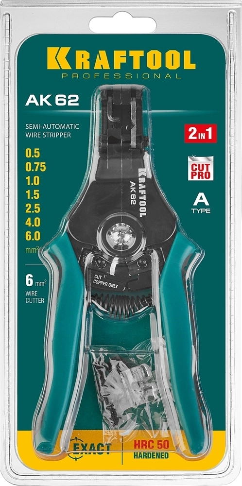 KRAFTOOL  АК-62, 0.5 - 6 мм2, полуавтоматический стриппер (22681) 22681
