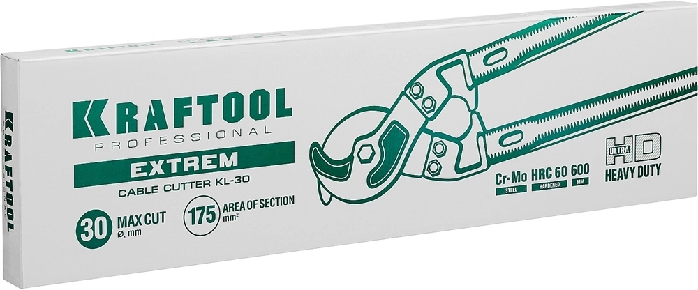 KRAFTOOL  Extrem KL-30, кабелерез (23349-30)+N1237:O1249O1236:O1249 23349-30