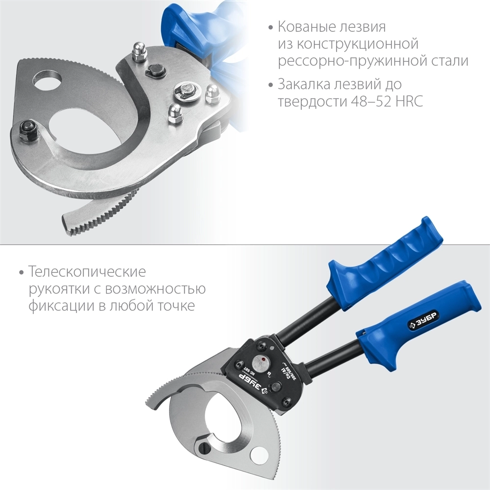 ЗУБР  НС-50T, d 50 мм, секторные ножницы, Профессионал (23351-50) 23351-50