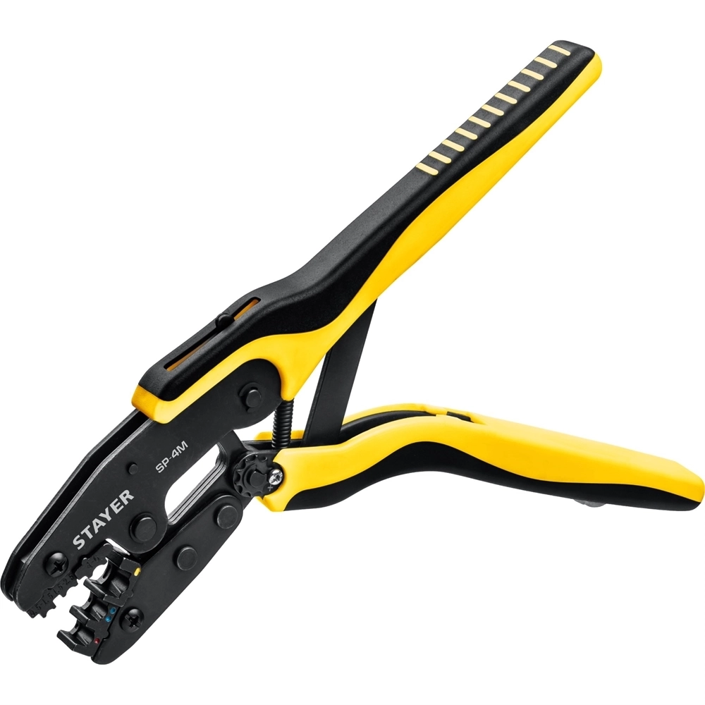 STAYER  SP-4M, 4 матрицы в сумке-чехле, пресс-клещи для кабельных наконечников, Professional (45445) 45445