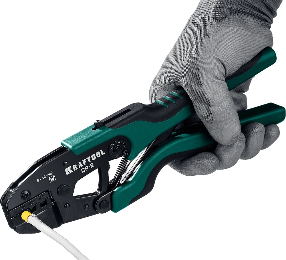 KRAFTOOL  CP-2, 6 - 16 мм2, для втулочных наконечников, пресс-клещи (45461-2) 45461-2