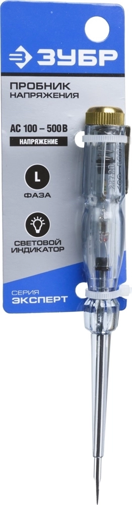 ЗУБР  100 - 500 В, 140 мм, электрический пробник (25720) 25720
