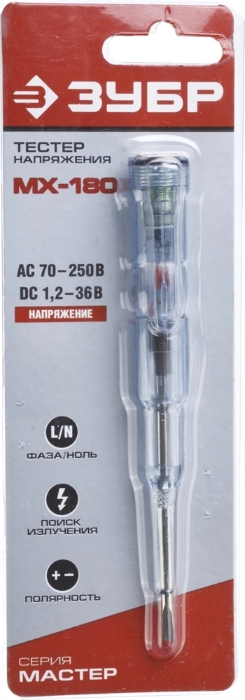 ЗУБР  70 - 250 В, 70 - 600 В, 140 мм, многофункциональный тестер напряжения (45235) 45235