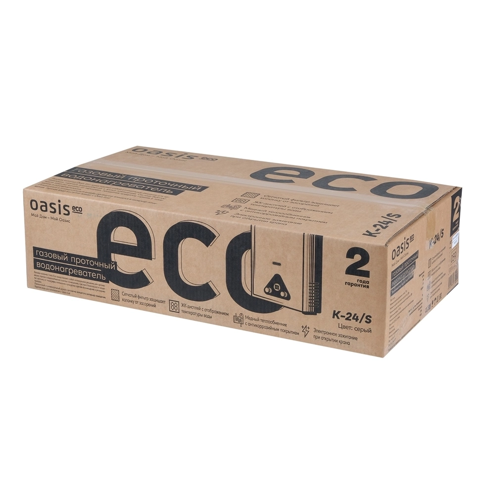 Газовый проточный водонагреватель Oasis Eco К-24/S oasis 3407
