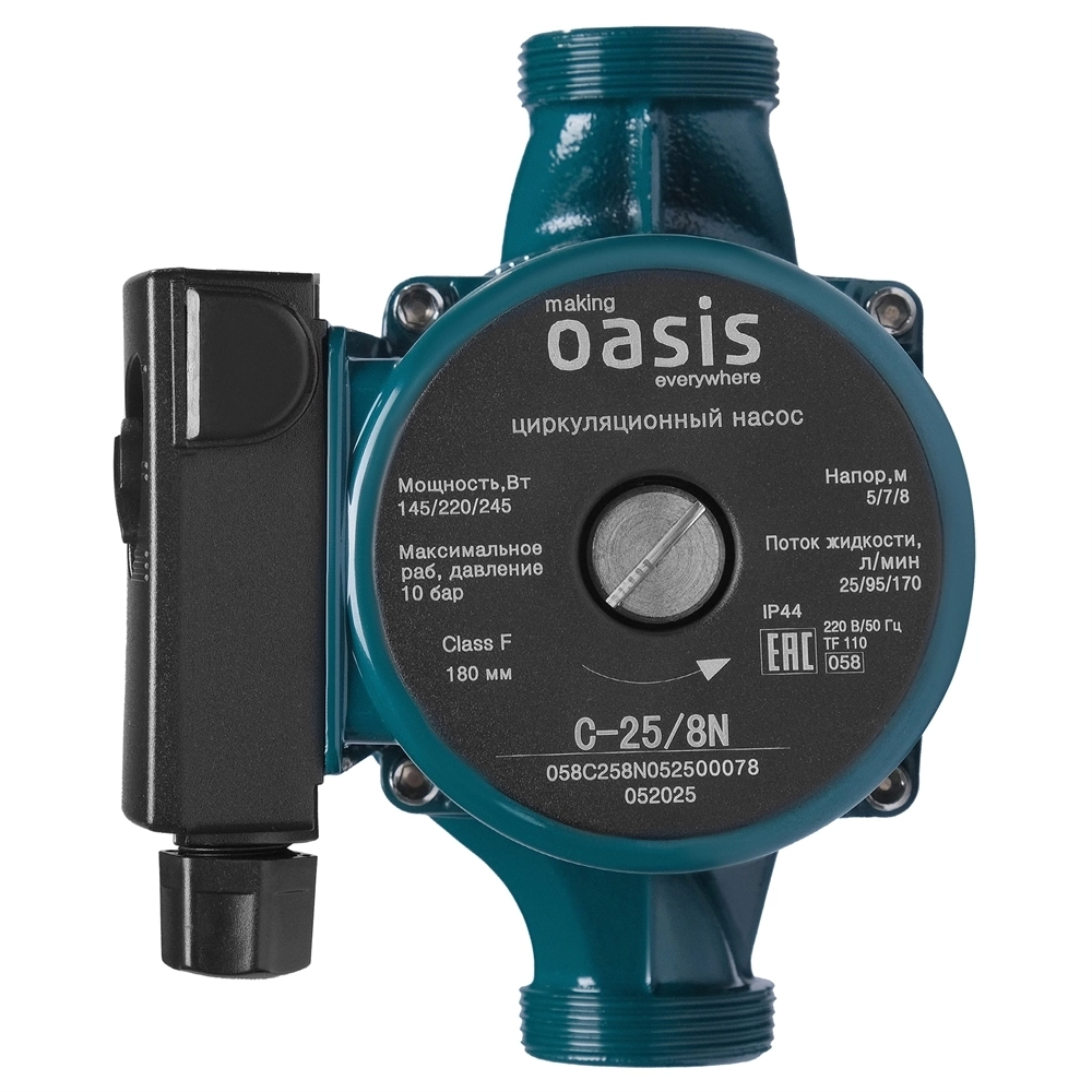 Циркуляционный насос  с мокрым ротором 25 oasis 1908