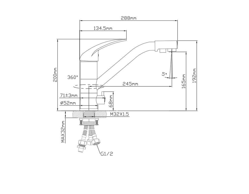 Смеситель L1008GF oasis 2216