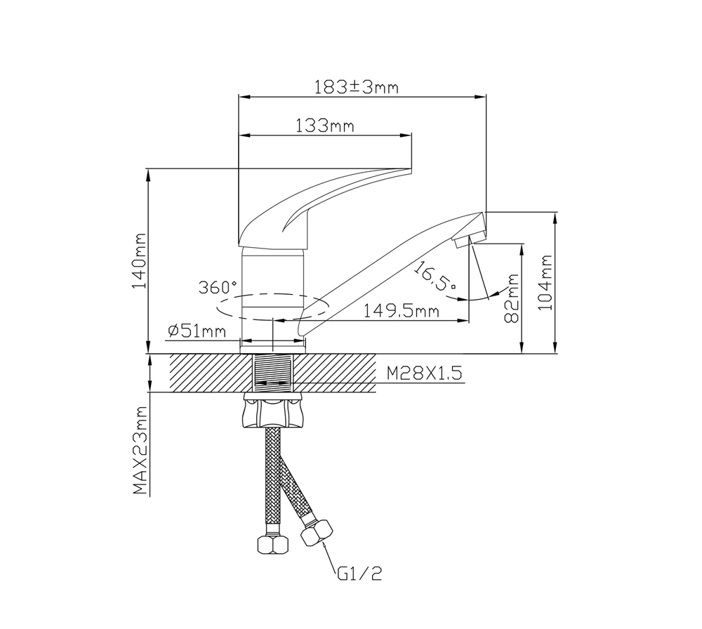 Смеситель L3020МG_Bot oasis 2221
