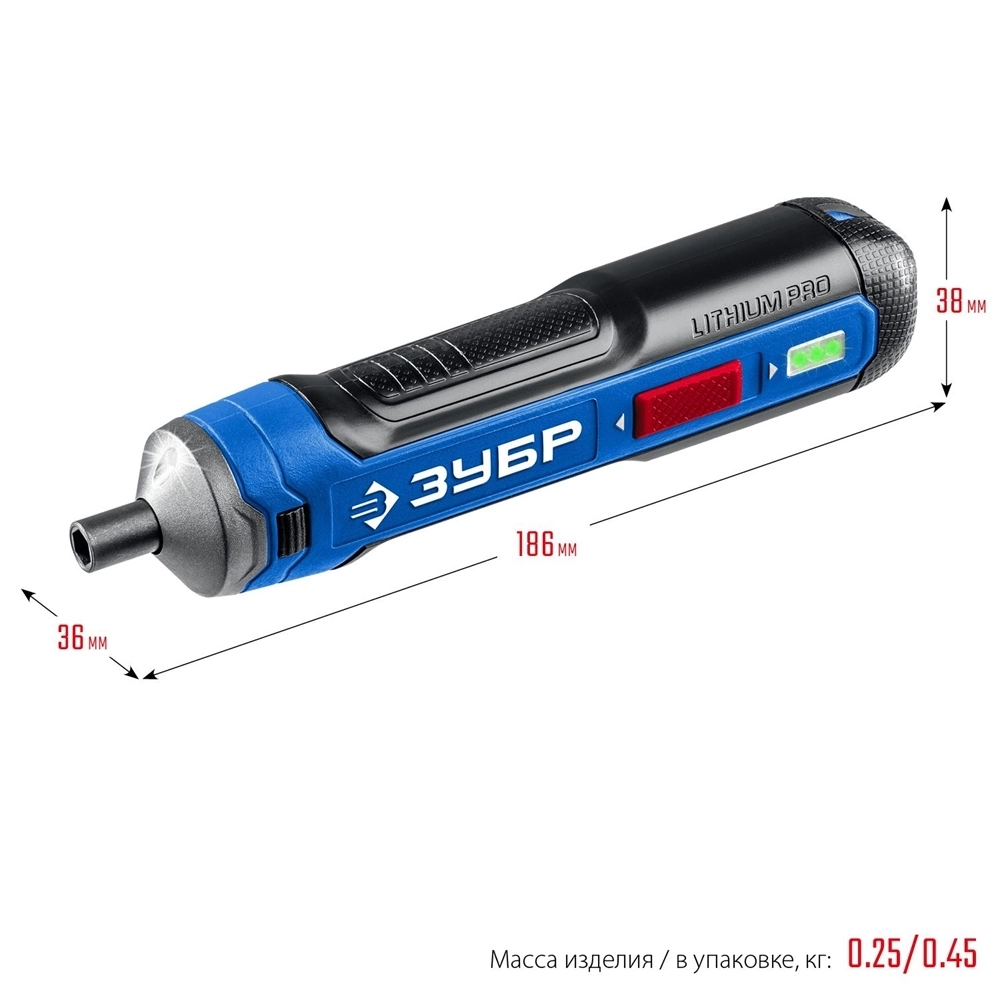 ЗУБР  ZUBR GO 4 Vmax, аккумуляторная отвертка, Профессионал (PSD-4) PSD-4