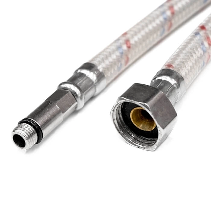 Гибкая подводка для смесителя (нейлон + ПВХ) 1/2"хМ10 0,6м пара т тт000018587