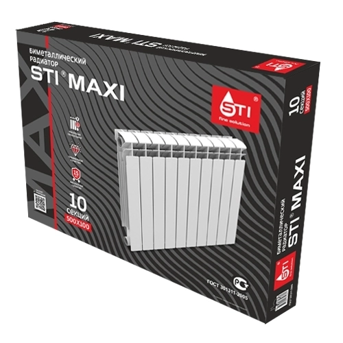 Биметаллический радиатор STI MAXI 500/100 10 сек. т тт000014709