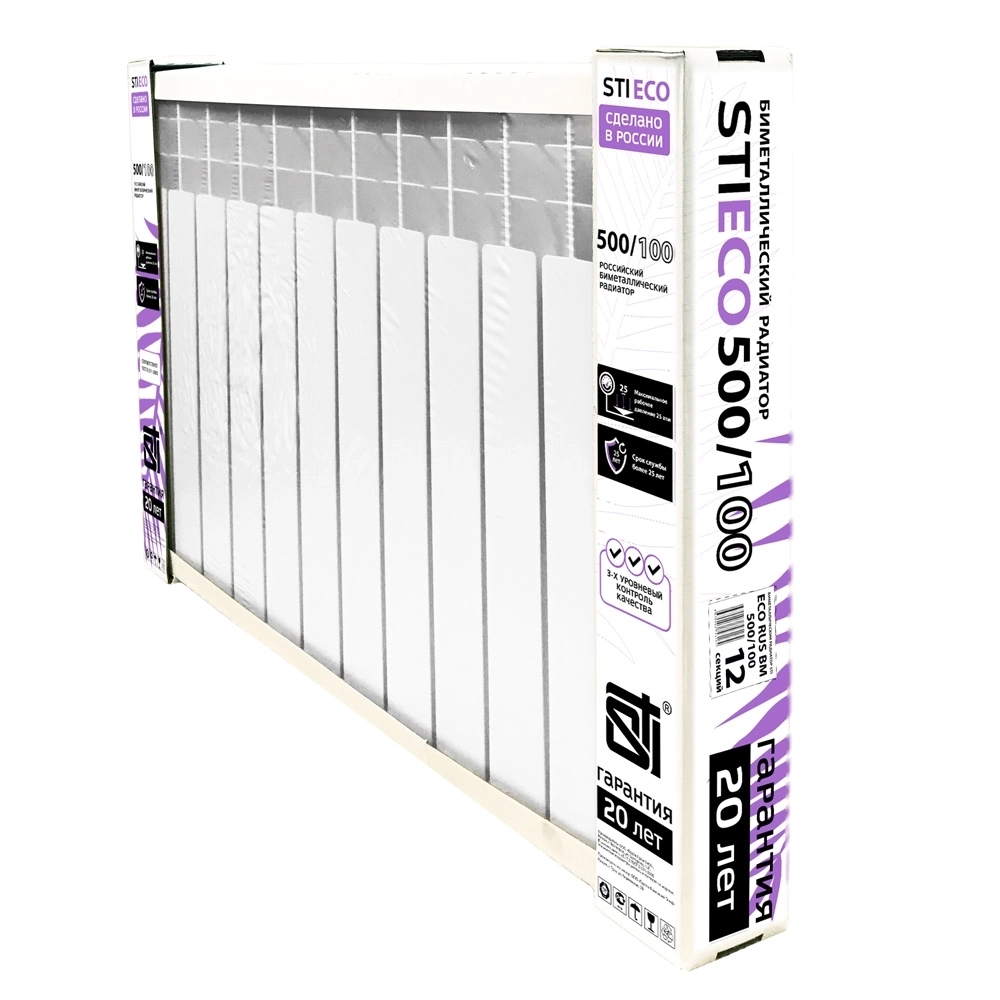 Биметаллический радиатор STI ECO RUS BM 500/100 12 сек. т тт000015901