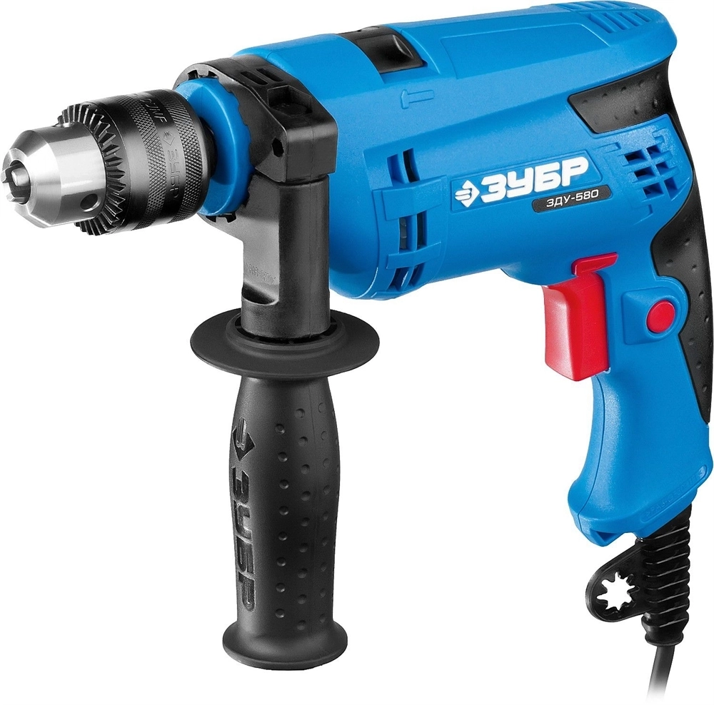 Дрель удар, ЗУБР Профессионал ЗДУ-580 ЭРКМ2, патрон 13мм, реверс, сталь-10мм/бетон-13мм/дерево-20мм, 0-3000 об/мин, 0-48000 уд/мин, 580 Вт, кейс ЗДУ-580 ЭРКМ2