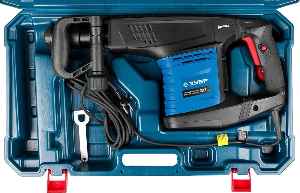 ЗУБР  25 Дж, 1500 Вт, АВТ, отбойный молоток SDS-Max, Профессионал (ЗММ-25-1500 ЭВК) ЗММ-25-1500 ЭВК