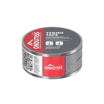 Лента Ондутис Termo Tape фольгированная монтажная самоклеящаяся для герметизации нахлёста теплоотражающих плёнок в банях и саунах (50ммx25м) GL 647018