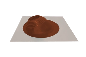 Проходной элемент (мастер флеш) угловой №2 (180-280мм) +185 EPDM (металлический неокрашенный фланец) терракот GL 457688