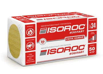 Утеплитель Isoroc Изолайт 50 1000х600х50 (0,24м3) GL 218967