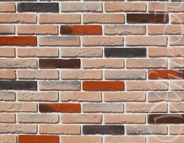 Рядовая плитка White Hills Design Бергамо брик 371-50 с расшивкой 1,2 см GL 382007