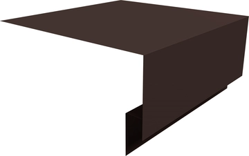Планка околооконная сложная Блок-хаус новый 200х75х27 Grand Line 0,45 Drap ТХ двухсторонний RAL 8017 шоколад (3м) GL 709358