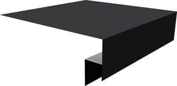 Планка околооконная сложная 250х50х18 (j-фаска) Grand Line 0,45 ПЭ с пленкой RAL 9005 черный (2м) GL 519475