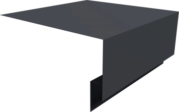 Планка околооконная сложная 200х75х18 (j-фаска) Grand Line 0,5 Velur RAL 7024 мокрый асфальт (2м) GL 555441
