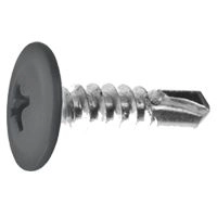 Саморез с прессшайбой 4,2 х 13 острый RAL 7024 Kvs-  108162