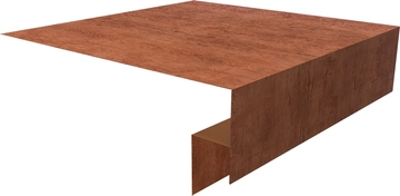 Планка околооконная сложная Блок-хаус новый 250х50х27 Grand Line 0,45 Принт Премиум Рябина насыщенная Фреш TwinColor (3м) GL 726432