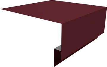 Планка околооконная сложная Экобрус 200х75х25 Grand Line 0,5 ПЭ слим с пленкой RAL 3005 красное вино (3м) GL 775481