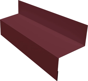 Отлив межэтажный 45 Grand Line 0,45 ПЭ двухсторонний с пленкой RAL 3005 красное вино (2м) GL 526981