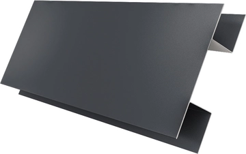 Планка H-образная стыковочная сложная Grand Line 0,5 Drap RAL 7024 мокрый асфальт (2м) GL 707306