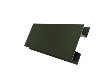 Планка H-образная Блок-хаус новый Grand Line 0,5 Сатин матовый ТХ RAL 6020 хромовая зелень (2м) GL 755000