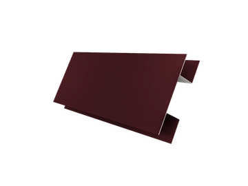 Планка H-образная Блок-хаус новый Grand Line 0,45 Drap RAL 3005 красное вино (2м) GL 505588