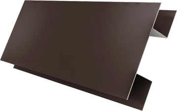 Планка H-образная стыковочная сложная Grand Line 0,5 ПЭ с пленкой RAL 8017 шоколад (2м) GL 628730