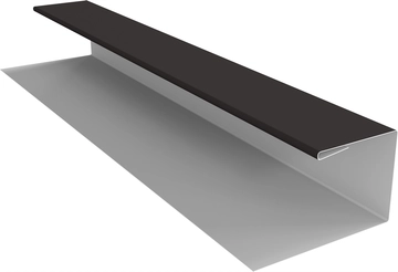 Планка П-образная Экобрус Grand Line 0,5 Сатин с пленкой RR 32 темно-коричневый (3м) GL 508873