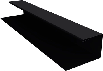 Планка П-образная Блок-хаус новый Grand Line 0,5 Velur RAL 9005 черный (2м) GL 551394