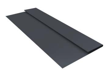 Планка стартовая Блок-хаус новый Grand Line 0,45 Drap TwinColor RAL 7024 мокрый асфальт (2м) GL 565209