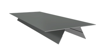 Планка стыковочная составная верхняя Экобрус Grand Line 0,45 ПЭ с пленкой RAL 7005 мышино-серый (3м) GL 509735