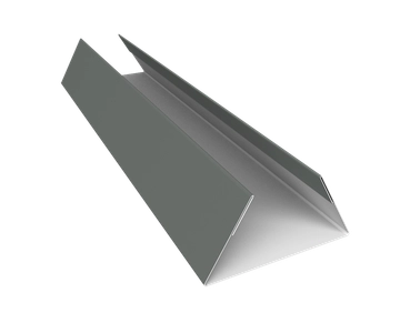Планка стыковочная составная нижняя Экобрус Grand Line 0,45 ПЭ с пленкой RAL 7005 мышино-серый (2м) GL 510016