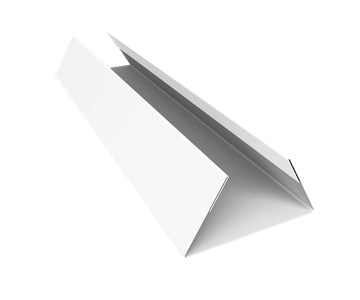 Планка стыковочная составная нижняя Экобрус Grand Line 0,45 ПЭ с пленкой RAL 9003 сигнальный белый (3м) GL 510085