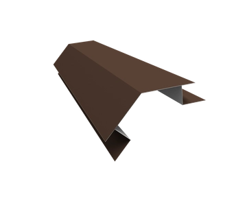 Планка угла внешнего сложного 135 градусов Блок-хаус новый Grand Line 0,5 Rooftop Бархат RAL 8017 шоколад (2м) GL 666278