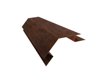 Планка угла внешнего сложного 135 градусов Блок-хаус новый Grand Line 0,45 Принт Премиум Бразильская вишня темная Фреш TwinColor (2м) GL 710312