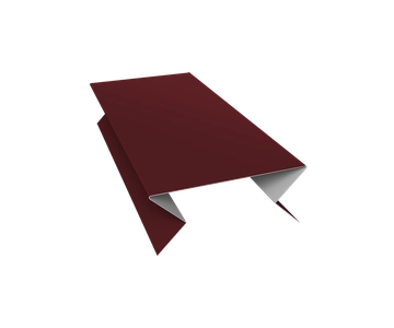 Планка угла внешнего составная нижняя Экобрус Grand Line 0,45 Drap RAL 3005 красное вино (2м) GL 670462