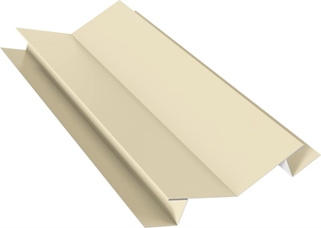 Планка угла внутреннего сложного 135 градусов Блок-хаус новый Grand Line 0,5 Сатин с пленкой RAL 1015 светлая слоновая кость (2м) GL 807417