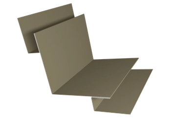 Угол внутренний сложный 90 градусов Grand Line 0,45 ПЭ с пленкой RAL 1014 слоновая кость (2м) GL 608265