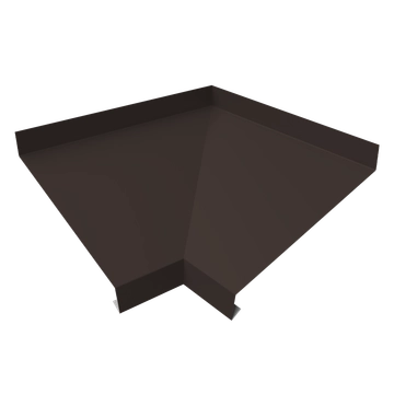 Угол отлива внутренний 100 Grand Line 0,5 PurLite матовый с пленкой RR 32 темно-коричневый GL 270836