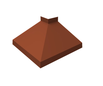 Угол отлива внешний 250 Grand Line 0,45 Drap с пленкой RAL 8004 терракота GL 270299