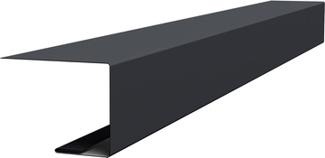 Планка завершающая фальц Grand Line 0,5 PurLite матовый RAL 7024 мокрый асфальт (2м) GL 522325