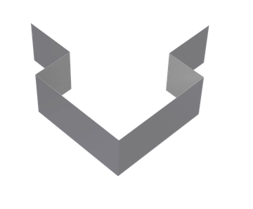 Угол внешний симметричный фибросайдинга Grand Line 0,45 ПЭ с пленкой RAL 7004 сигнальный серый (3м) GL 688394