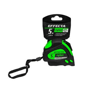 Рулетка Effecta Nylon 5м с магнитом, 2 фиксатора (580525) GL 220303