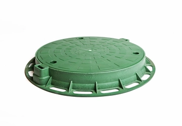 Люк пластиковый зеленый, класс нагрузки А15 Aquastok (5802) GL 545857